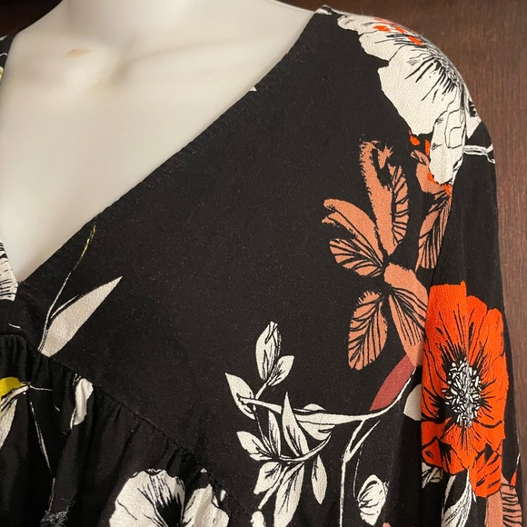 Free People Brand Size Large Bella Printed Tunic Babydoll Dress **Flawed** - Picture 5 of 8